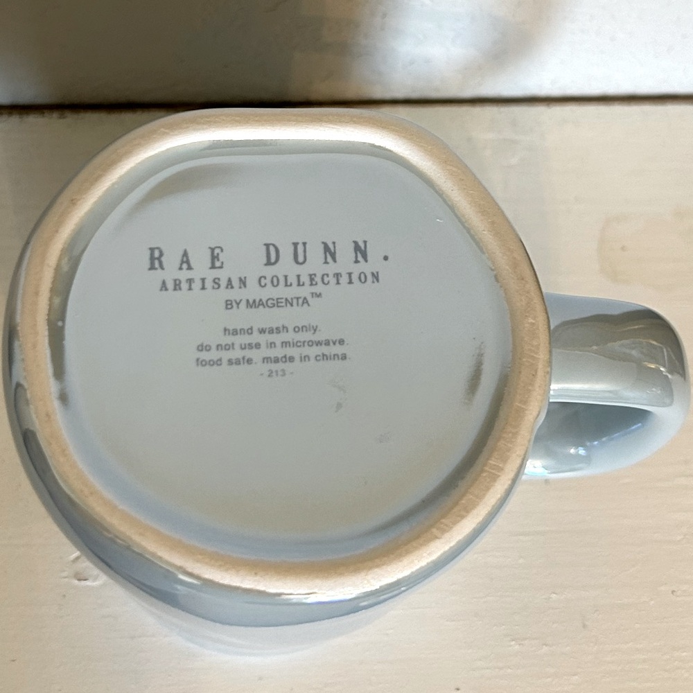 🆕 Rae Dunn TEXT ME Blue Irridescent Coffee Tea Mug - Picture 3 of 5